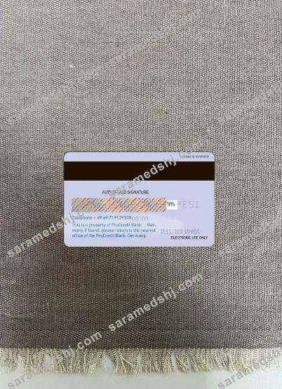 Germany ProCredit Bank MasterCard photolook back